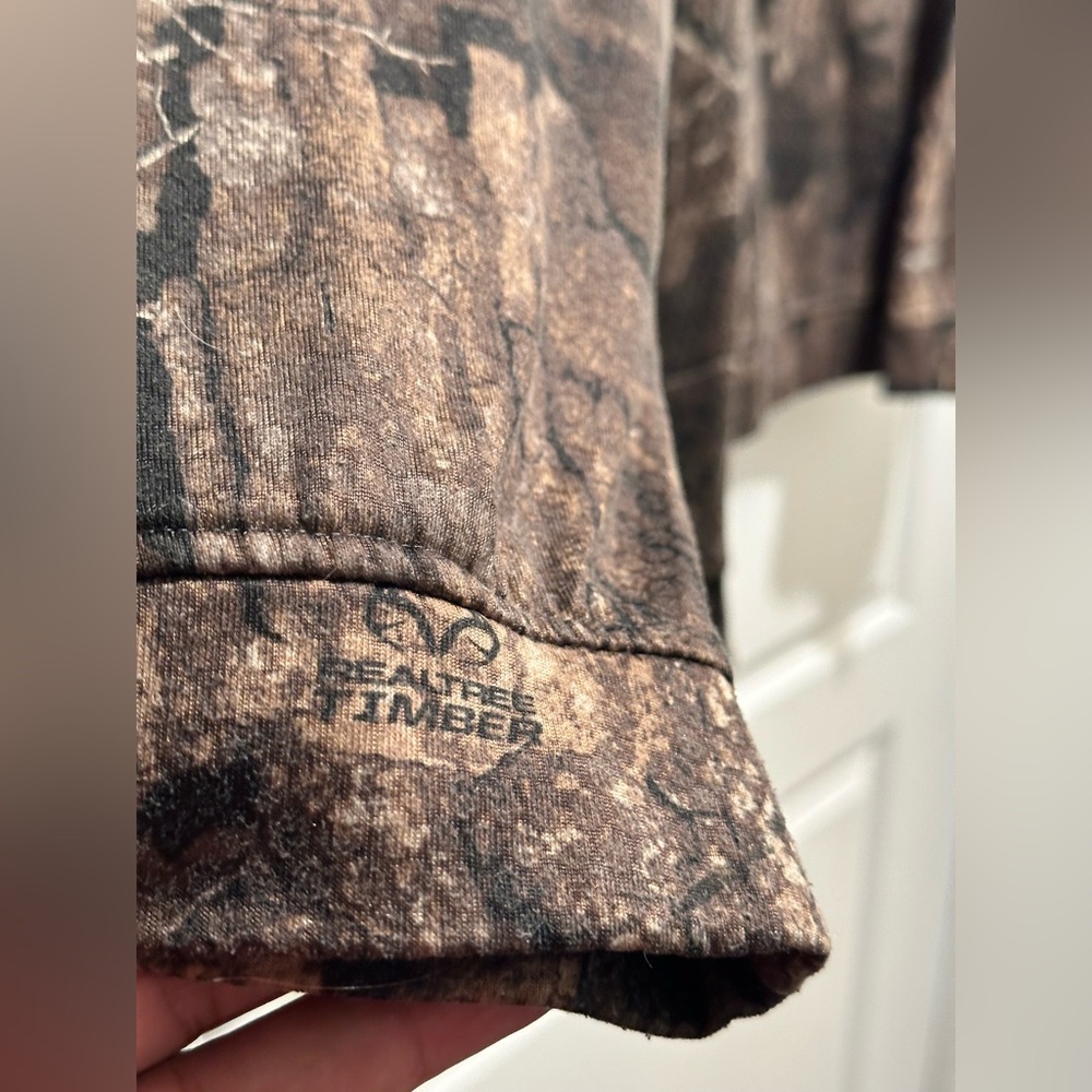 Habit Men’s Real Tree Timber Performance Camouflage Hoodie, Size Large - Picture 4 of 16